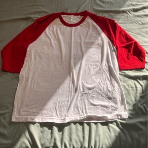 Mens Athletic Top with Red Sleeves